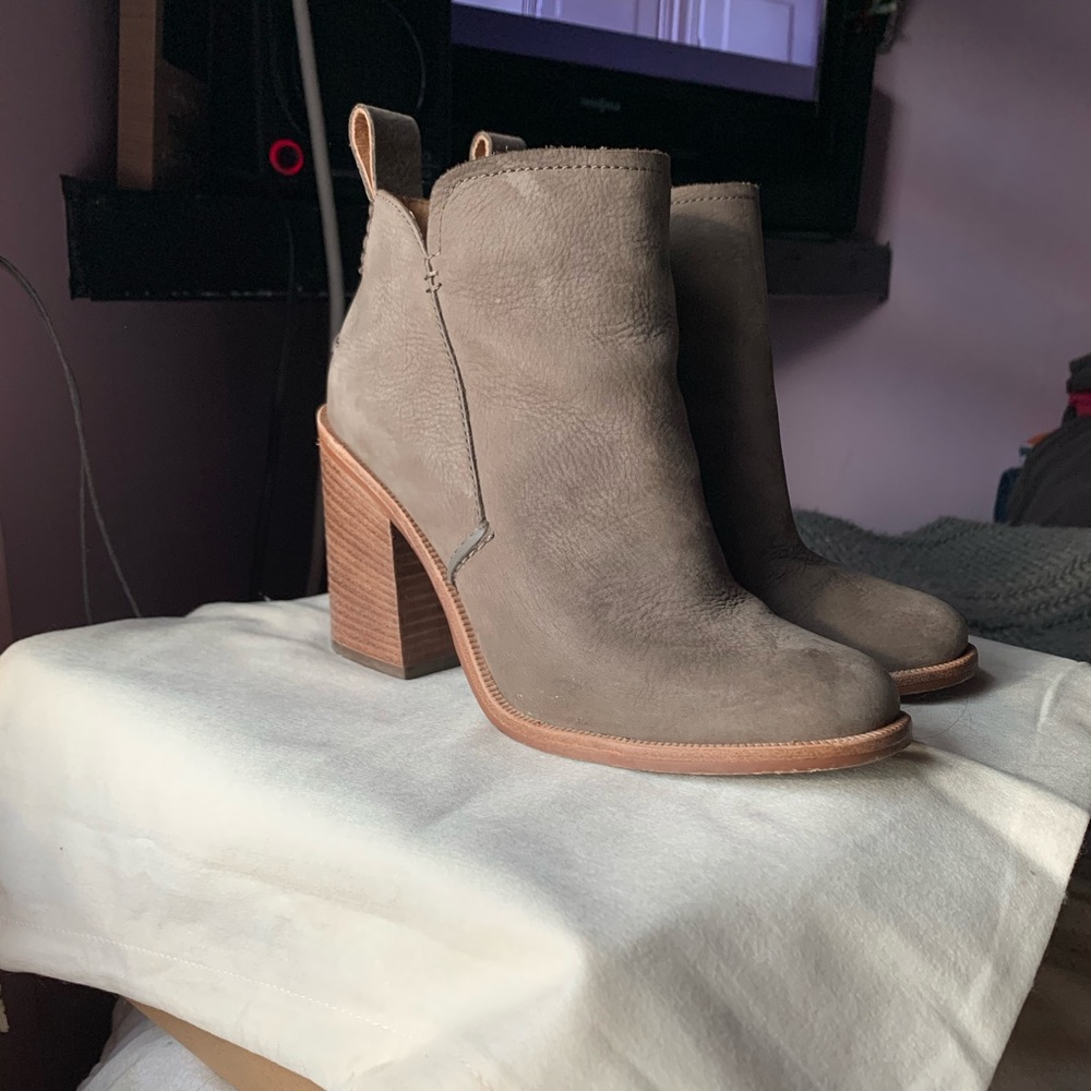 Olive green UGG booties